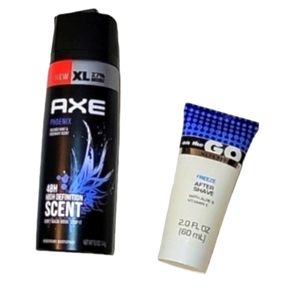 Axe Other - NEW Men's Grooming Bundle: Axe Deodorant/Body Spray & On The Go After Shave